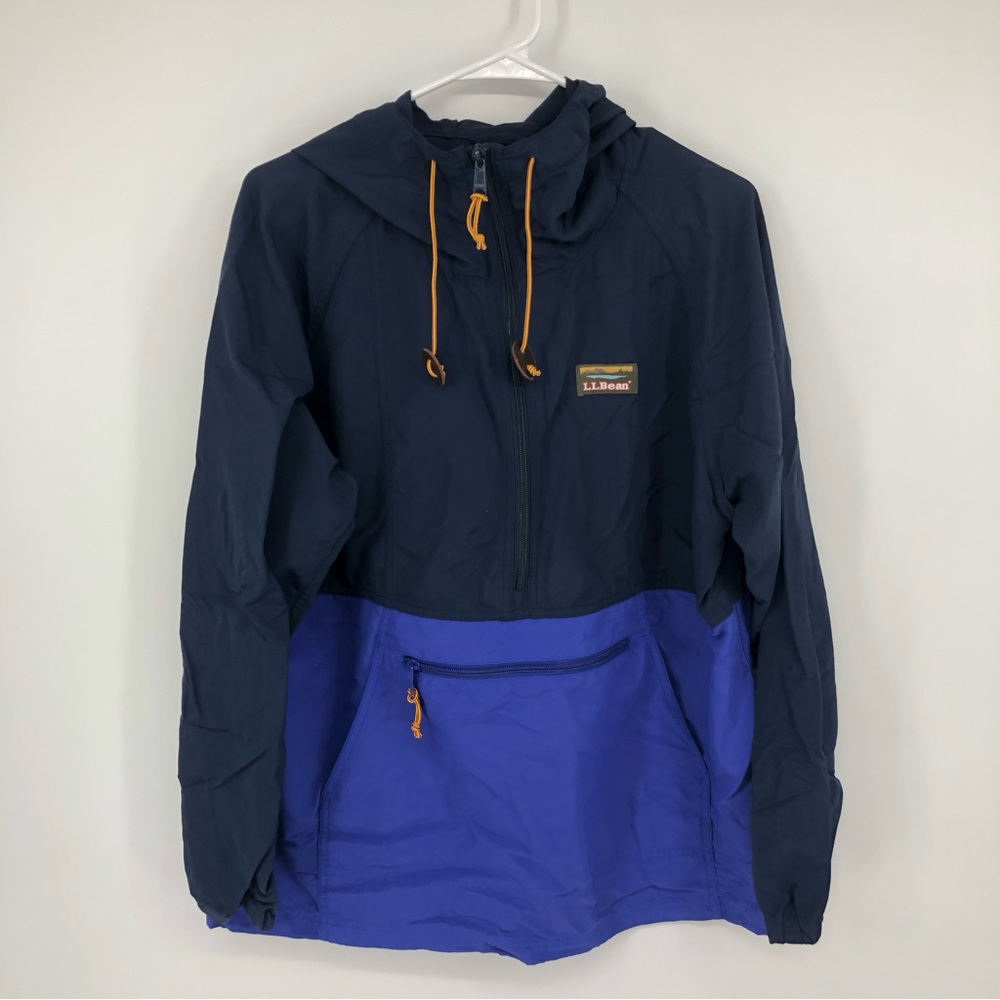 L.L. Bean Anorak Windbreaker Pullover Blue/Navy Size Lg
